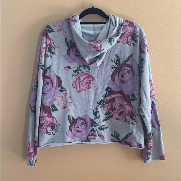 2 piece SET! Floral Jogger+Cropped Hoodie M - Picture 3 of 6